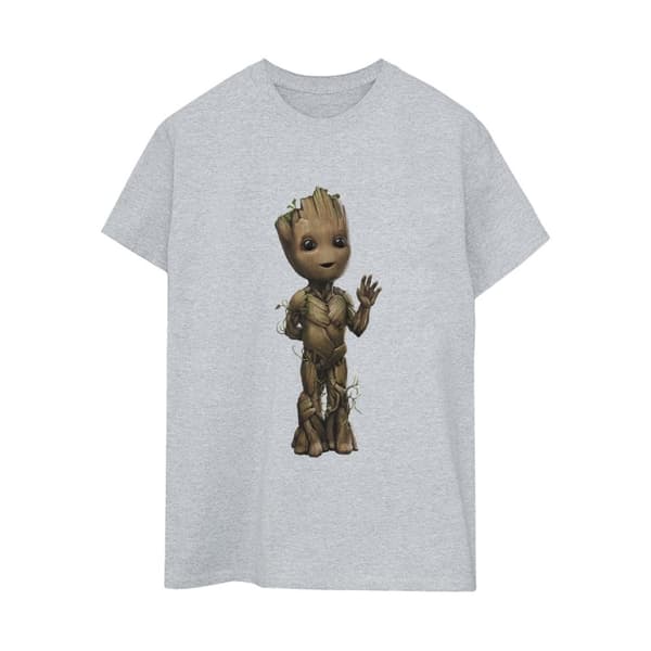 Marvel Dam/Tjej I Am Groot Wave Pose Boyfriend-T-shirt i bomull