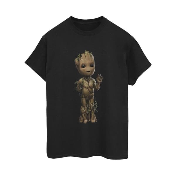 Marvel Dam/Tjej I Am Groot Wave Pose Boyfriend-T-shirt i bomull