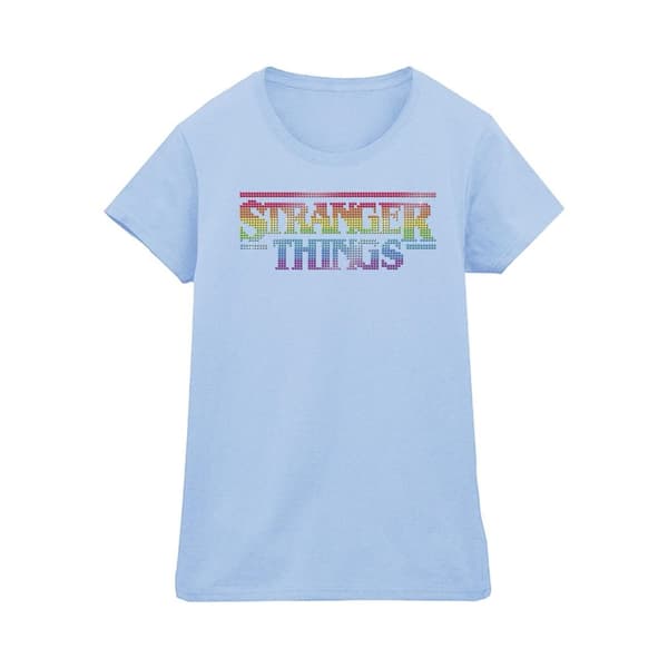 Netflix Womens/Ladies Stranger Things Rainbow Dot Logo Cotton T-Shirt