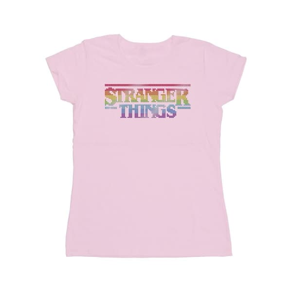 Netflix Womens/Ladies Stranger Things Rainbow Dot Logo Cotton T-Shirt