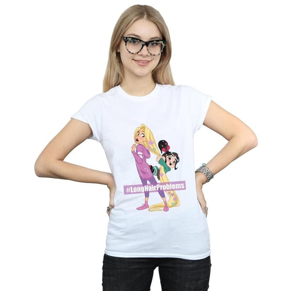 Disney Womens/Ladies Wreck It Ralph Rapunzel And Vanellope Cotton T-Shirt