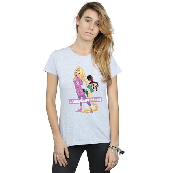 Disney Womens/Ladies Wreck It Ralph Rapunzel And Vanellope Cotton T-Shirt