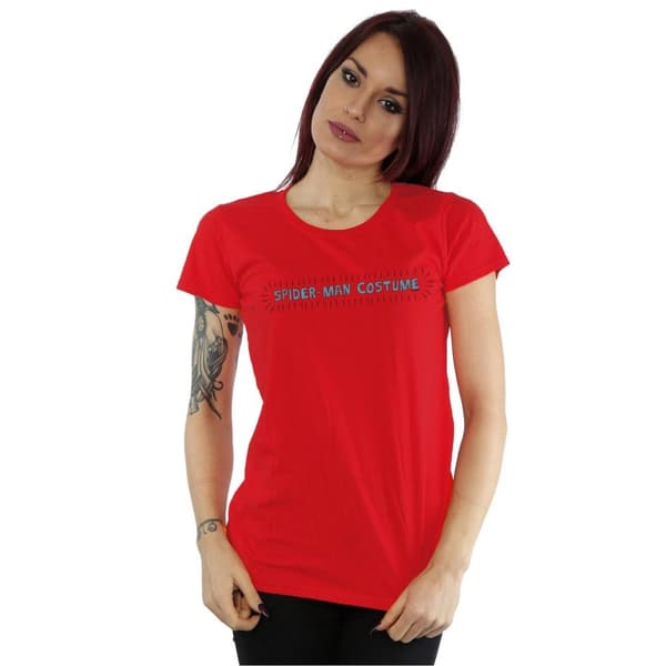 Marvel Womens/Ladies Spider-Man Costume Cotton T-Shirt