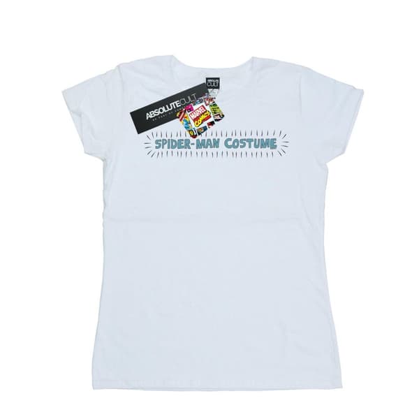 Marvel Womens/Ladies Spider-Man Costume Cotton T-Shirt White XL