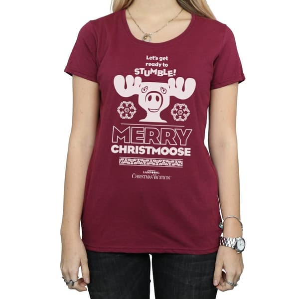 National Lampoon´s Christmas Vacation T-shirt i bomull - dam/dam Merry Christmoose