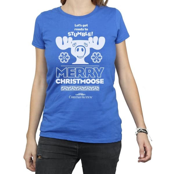 National Lampoon´s Christmas Vacation T-shirt i bomull - dam/dam Merry Christmoose