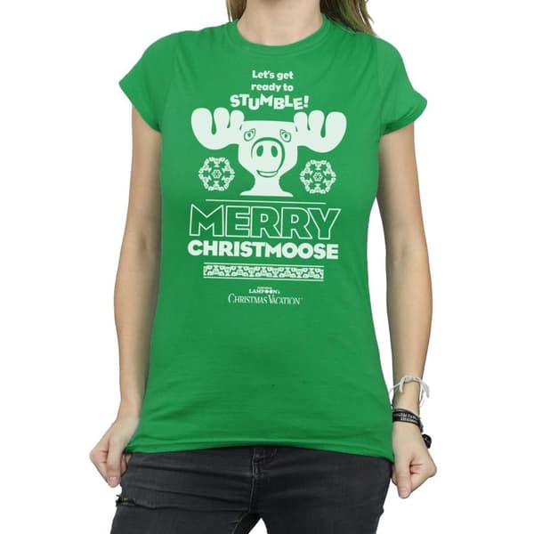 National Lampoon´s Christmas Vacation T-shirt i bomull - dam/dam Merry Christmoose