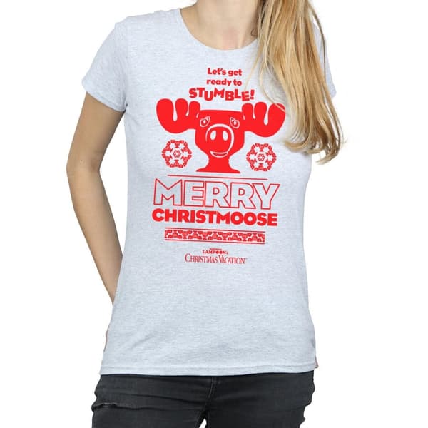 National Lampoon´s Christmas Vacation T-shirt i bomull - dam/dam Merry Christmoose