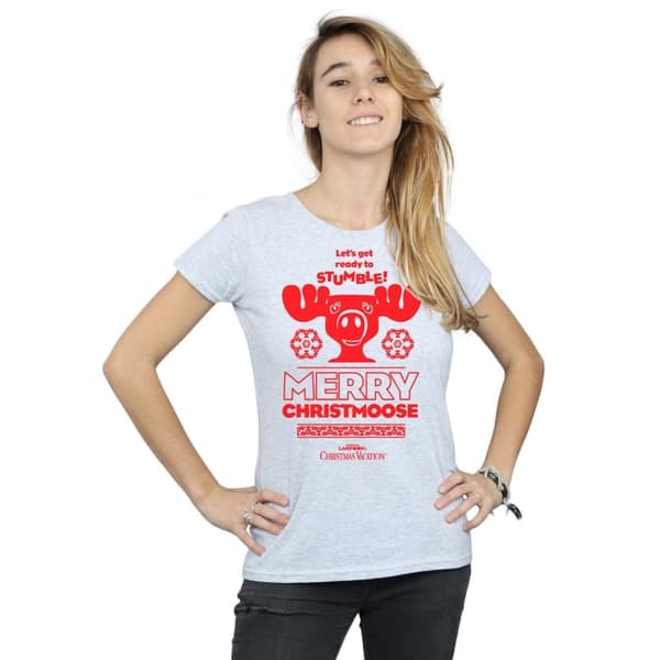 National Lampoon´s Christmas Vacation T-shirt i bomull - dam/dam Merry Christmoose