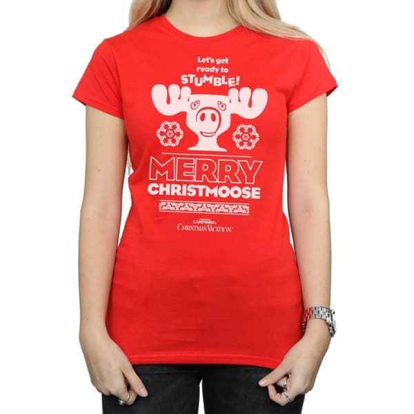 National Lampoon´s Christmas Vacation T-shirt i bomull - dam/dam Merry Christmoose