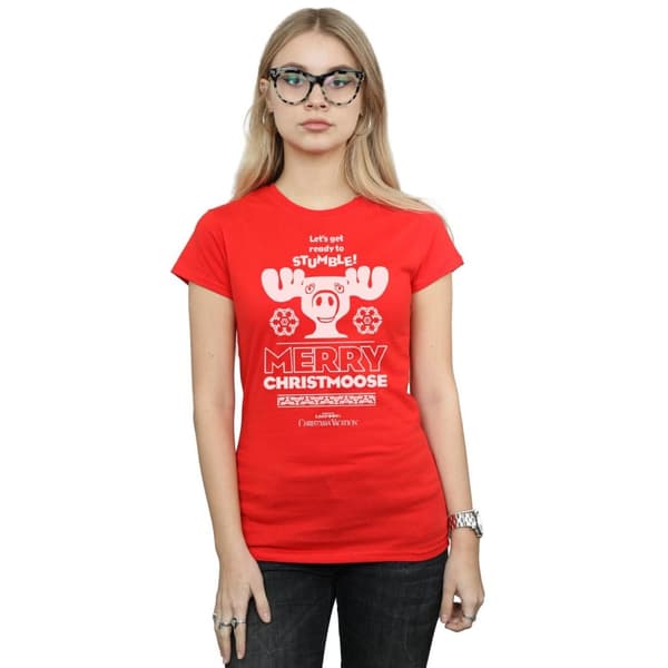 National Lampoon´s Christmas Vacation T-shirt i bomull - dam/dam Merry Christmoose
