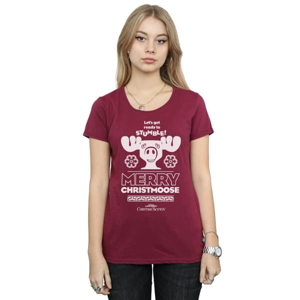 National Lampoon´s Christmas Vacation T-shirt i bomull - dam/dam Merry Christmoose