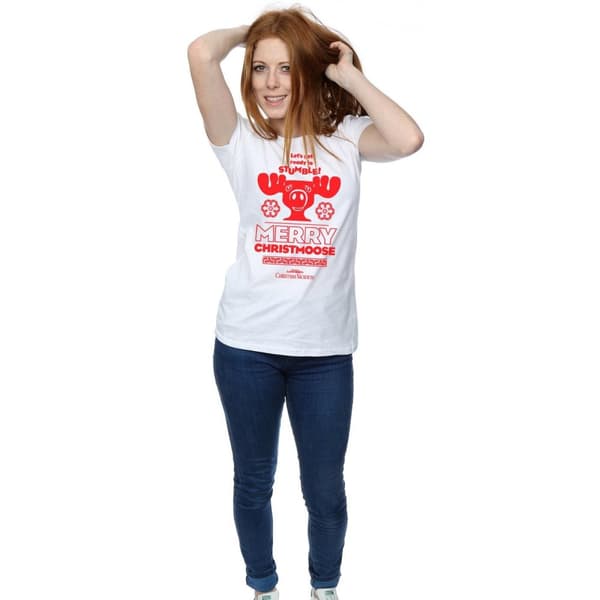 National Lampoon´s Christmas Vacation T-shirt i bomull - dam/dam Merry Christmoose