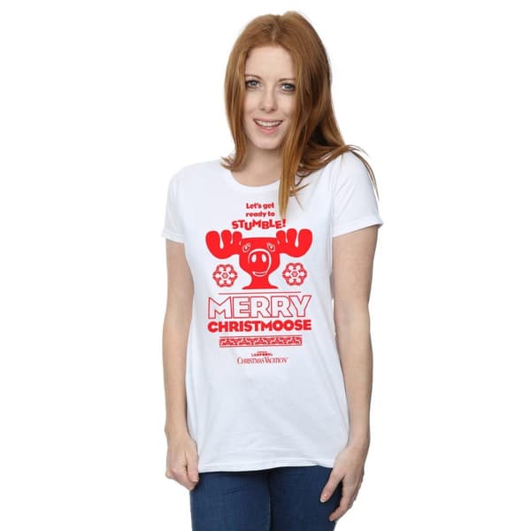 National Lampoon´s Christmas Vacation T-shirt i bomull - dam/dam Merry Christmoose