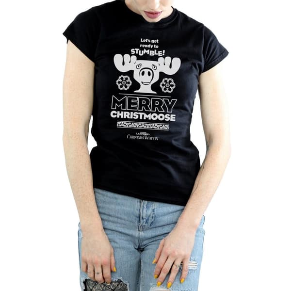 National Lampoon´s Christmas Vacation T-shirt i bomull - dam/dam Merry Christmoose
