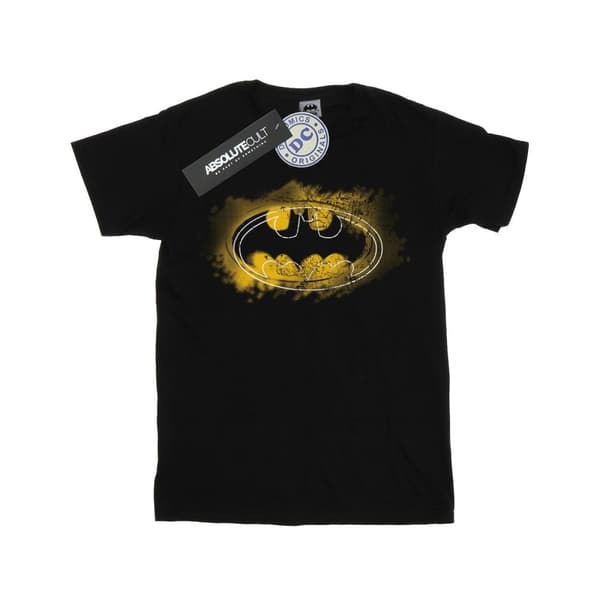 DC Comics T-shirt i bomull med Batmans spray-logotyp för flickor
