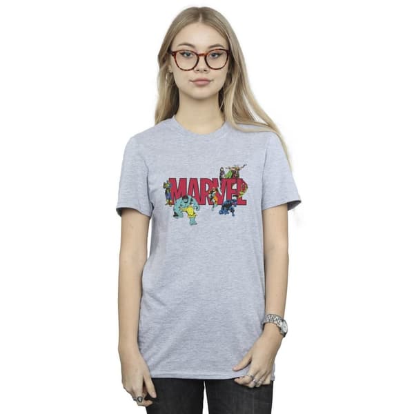 Marvel Womens/Ladies Comics Characters Cotton Boyfriend T-Shirt