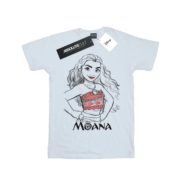 Disney Girls Moana Sketch Cotton T-Shirt