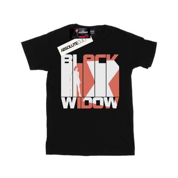 Marvel Boys Black Widow Movie Bars Logo T-Shirt Black 3-4 Years