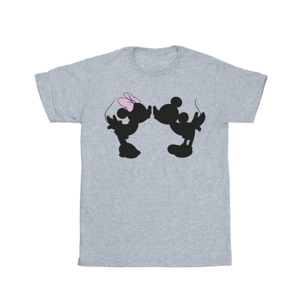 Disney Mens Mickey Minnie Kiss Silhouette T-Shirt