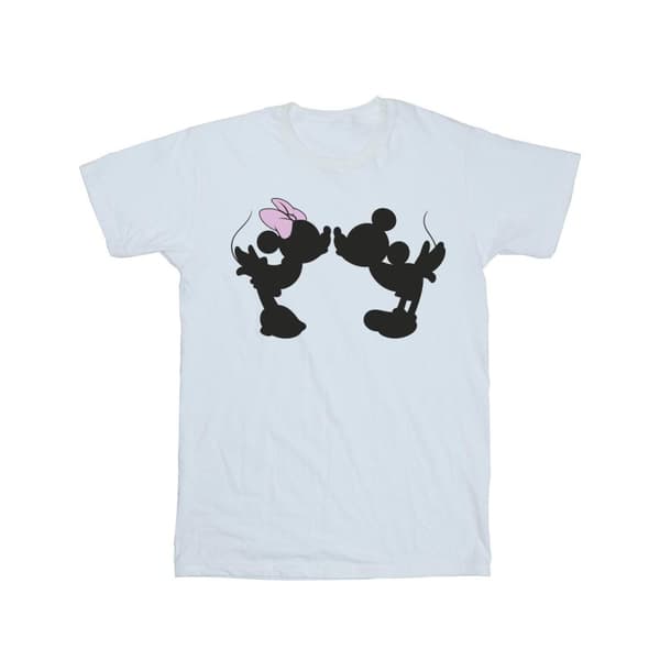 Disney Mens Mickey Minnie Kiss Silhouette T-Shirt