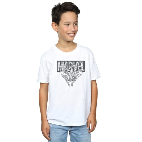 Marvel Boys Spider-Man Marvel Logo T-Shirt