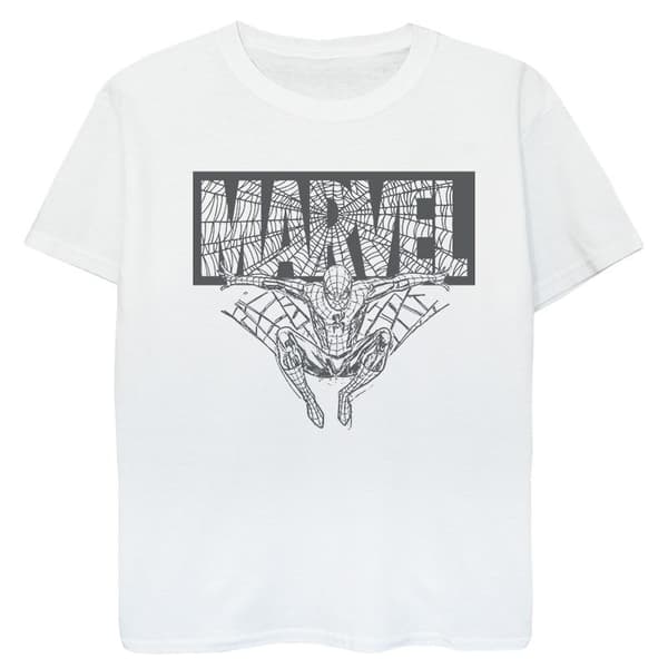 Marvel Boys Spider-Man Marvel Logo T-Shirt