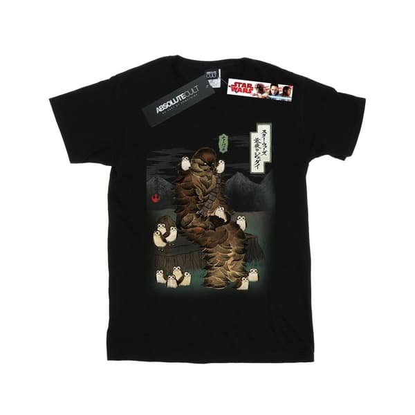 Star Wars Pojkar Den sista jedin Japansk Chewbacca Porgs T-shirt