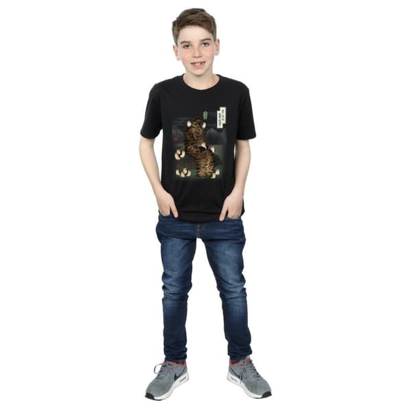 Star Wars Pojkar Den sista jedin Japansk Chewbacca Porgs T-shirt