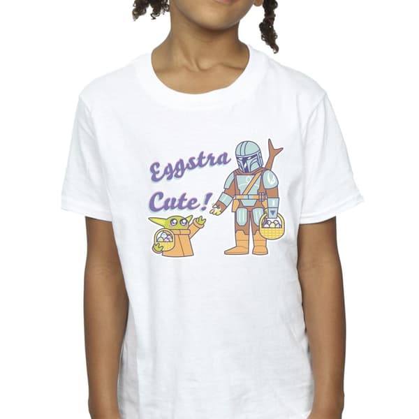 Star Wars Girls The Mandalorian Eggstra Cute Grogu T-shirt i bomull