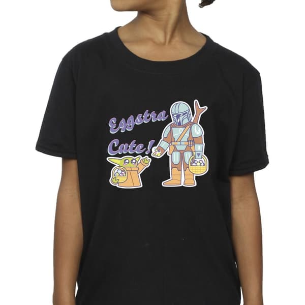 Star Wars Girls The Mandalorian Eggstra Cute Grogu Cotton T-Shirt
