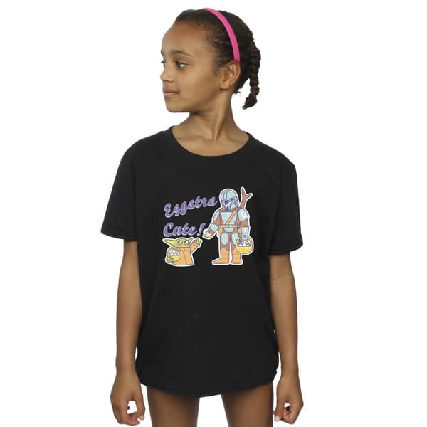 Star Wars Girls The Mandalorian Eggstra Cute Grogu Cotton T-Shirt