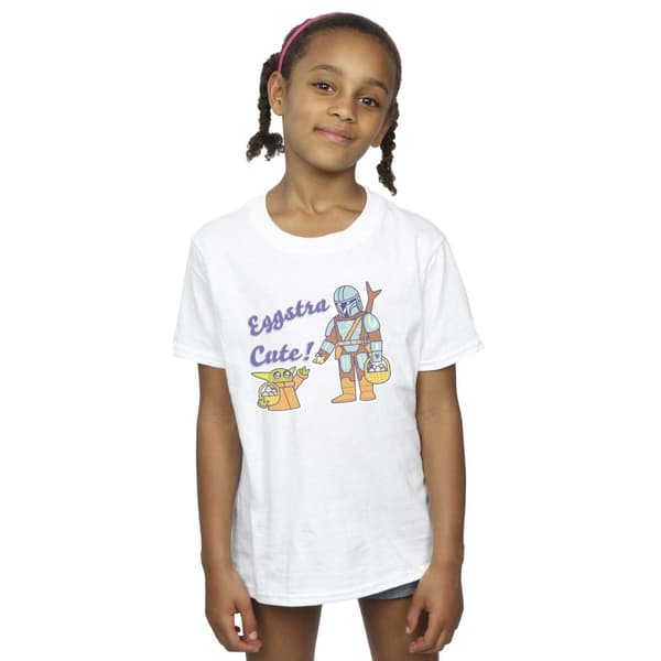 Star Wars Girls The Mandalorian Eggstra Cute Grogu T-shirt i bomull
