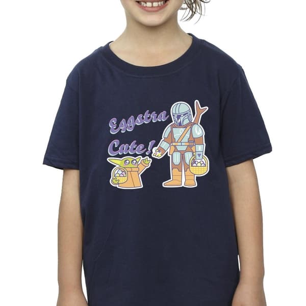 Star Wars Girls The Mandalorian Eggstra Cute Grogu T-shirt i bomull