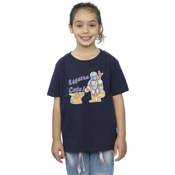 Star Wars Girls The Mandalorian Eggstra Cute Grogu T-shirt i bomull