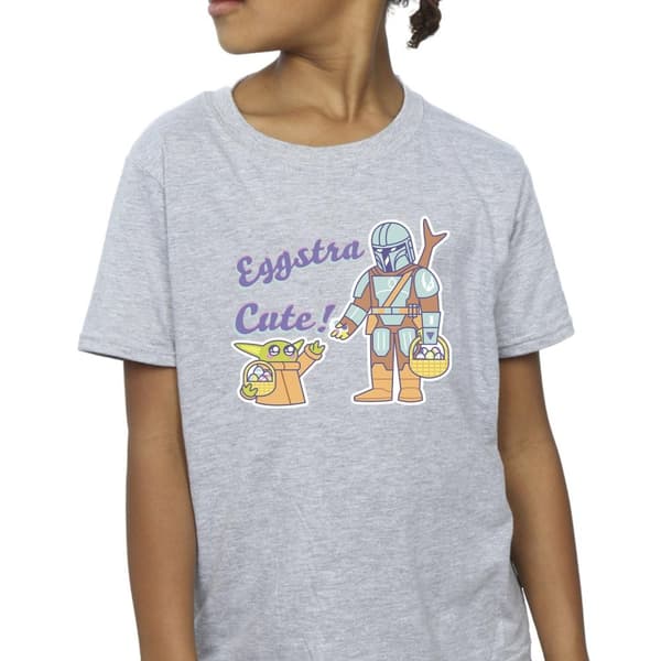 Star Wars Girls The Mandalorian Eggstra Cute Grogu T-shirt i bomull
