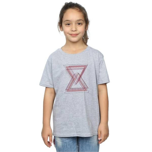 Marvel Girls Avengers Infinity War Black Widow Lines Cotton T-Shirt