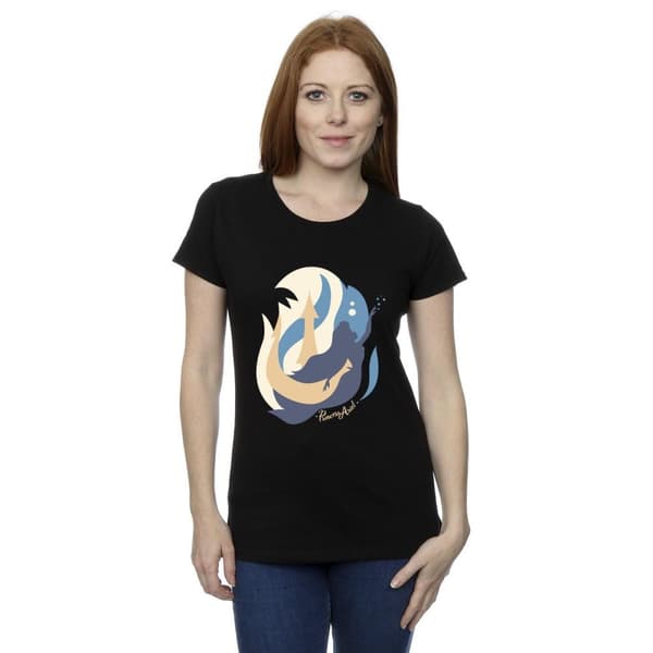 Disney Dam/Tjej Den lilla sjöjungfrun Colour Silhouettes Bomulls-T-shirt