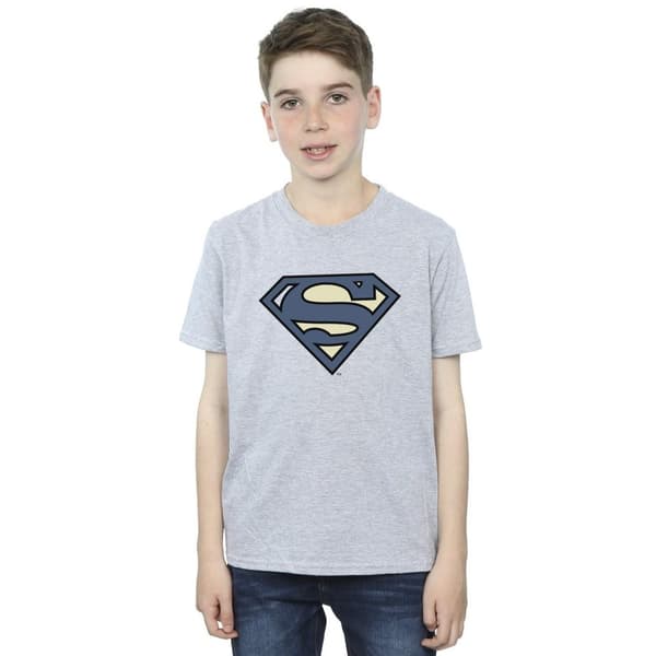 DC Comics Boys Superman Indigo Blue Logo T-Shirt