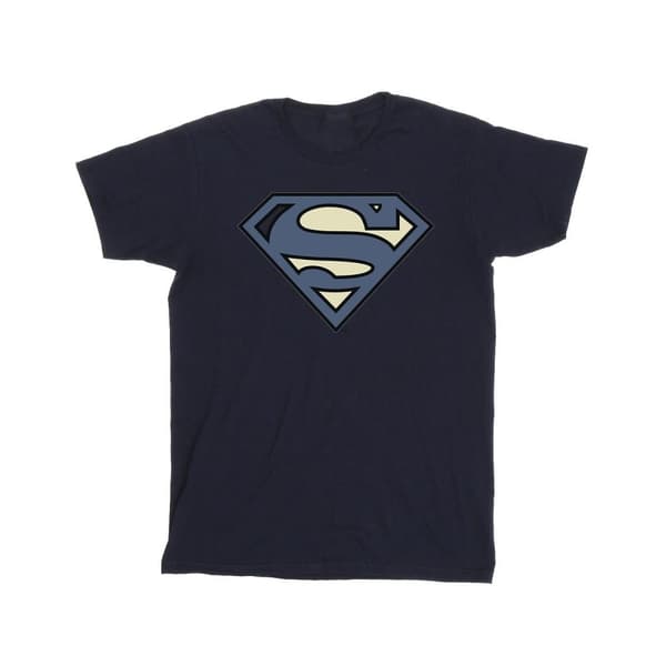 DC Comics Boys Superman Indigo Blue Logo T-Shirt