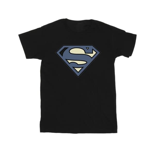 DC Comics Boys Superman Indigo Blue Logo T-Shirt