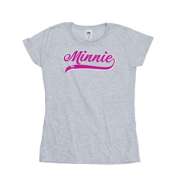 Disney Dam/Tjej Minnie Mouse Logo Bomulls-T-shirt