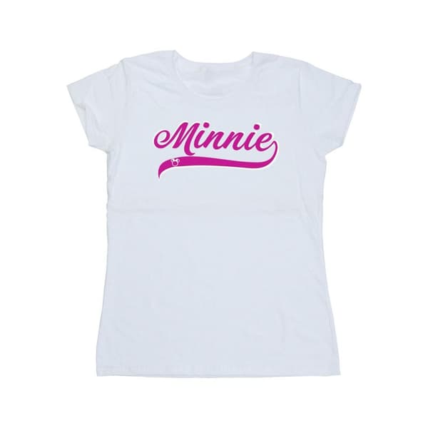 Disney Dam/Tjej Minnie Mouse Logo Bomulls-T-shirt