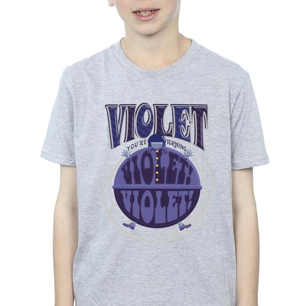 Willy Wonka Boys Violet Turning Violet T-Shirt