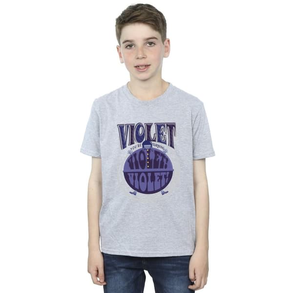Willy Wonka Boys Violet Turning Violet T-Shirt