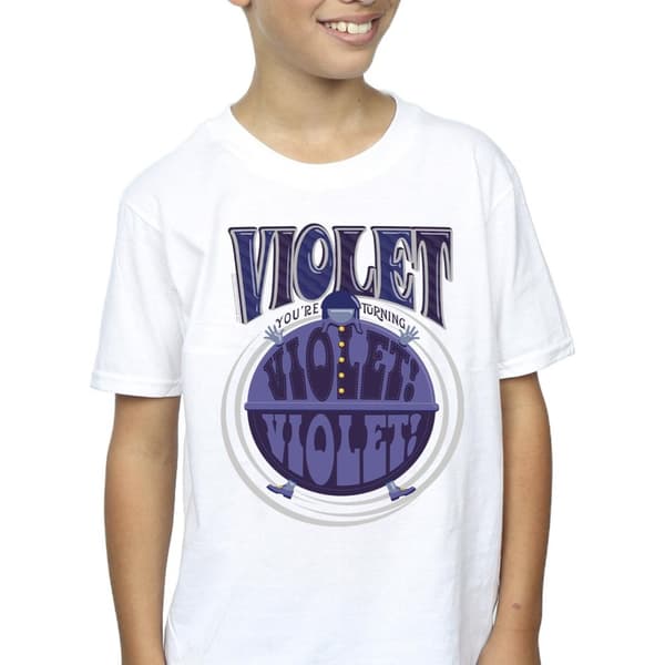 Willy Wonka Boys Violet Turning Violet T-Shirt