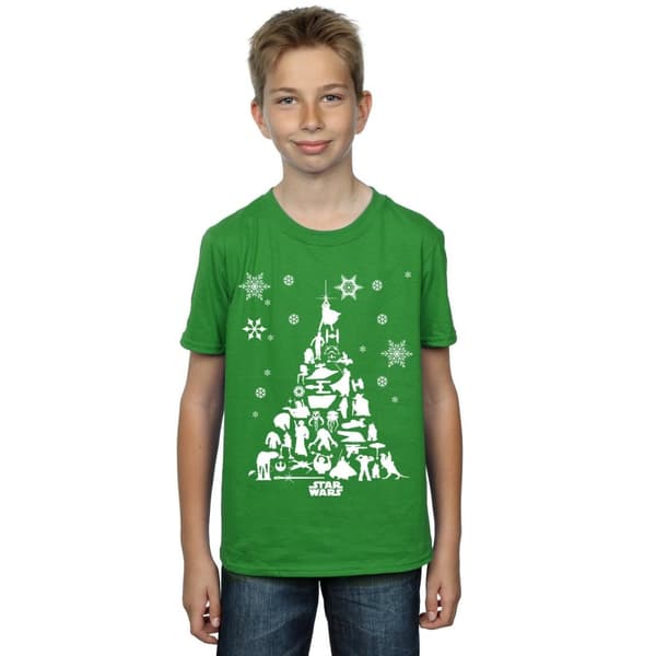 Star Wars Boys Christmas Tree T-Shirt