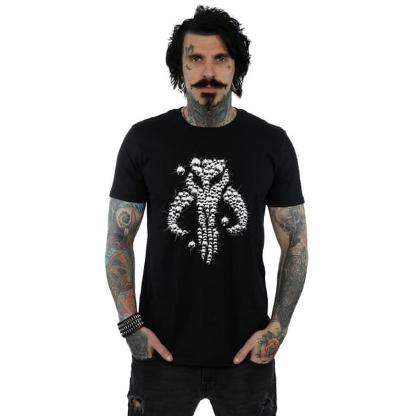 Star Wars Mens The Mandalorian Blaster Skull T-Shirt