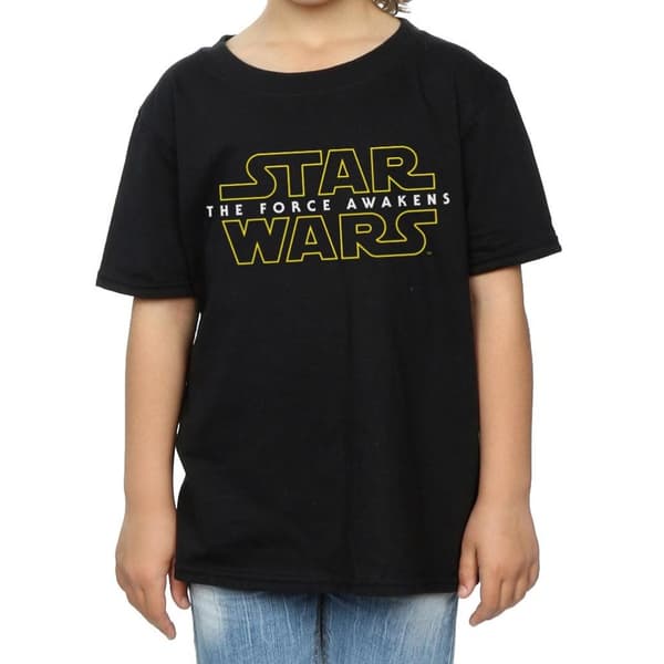 Star Wars Girls Force Awakens Logo Cotton T-Shirt