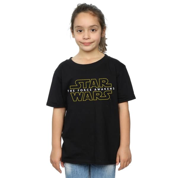 Star Wars Girls Force Awakens Logo Cotton T-Shirt